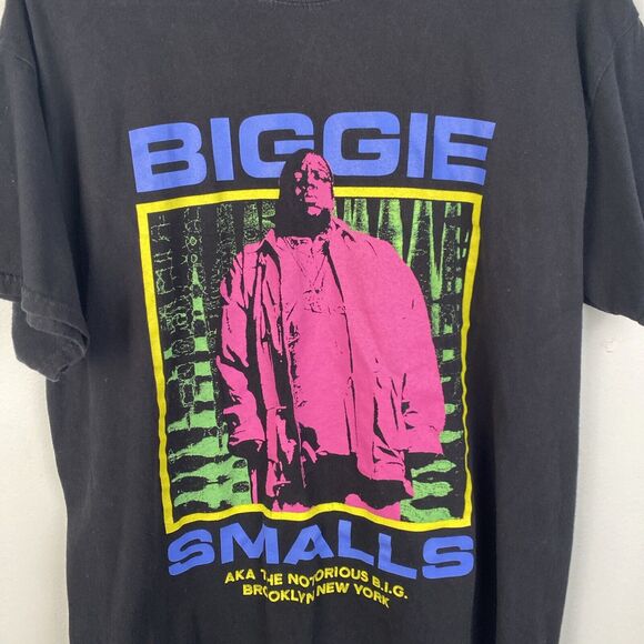 Biggie Smalls AKA The Notorious B.I.G Brooklyn New York Black T Shirt Sz Large - Picture 2 of 6